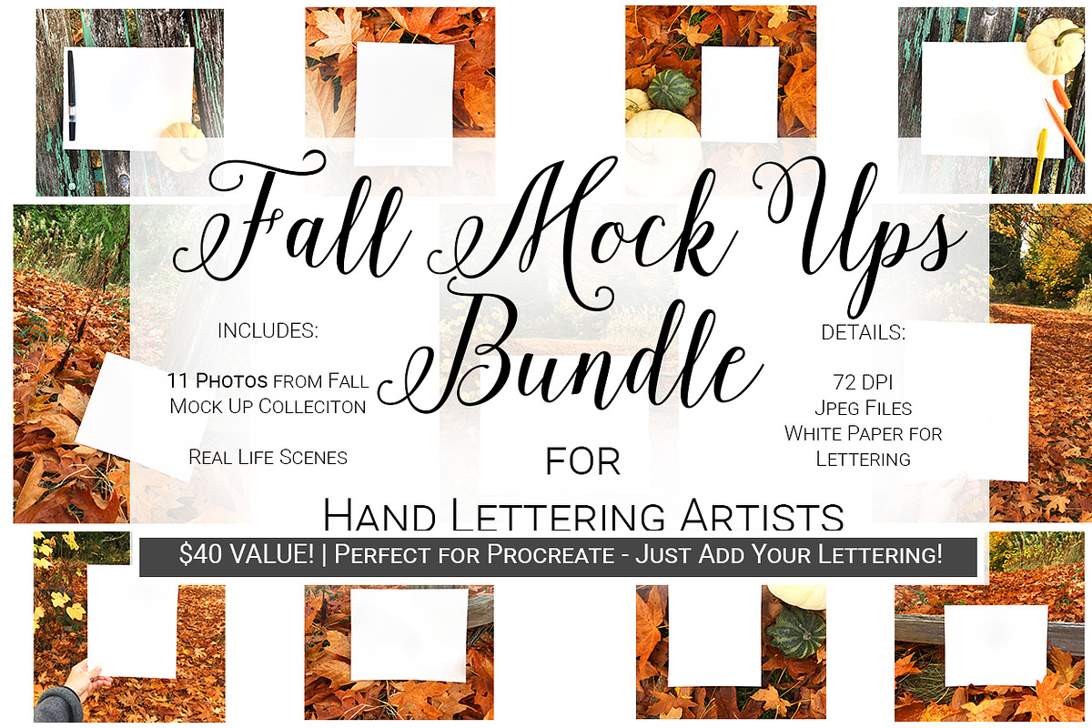 Fall Mock Up Bundle | Hand Lettering in Mobile & Web Mockups - product preview 8