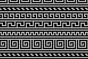 Greek meander mosaic pattern