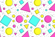 Colorful shapes geo seamless pattern