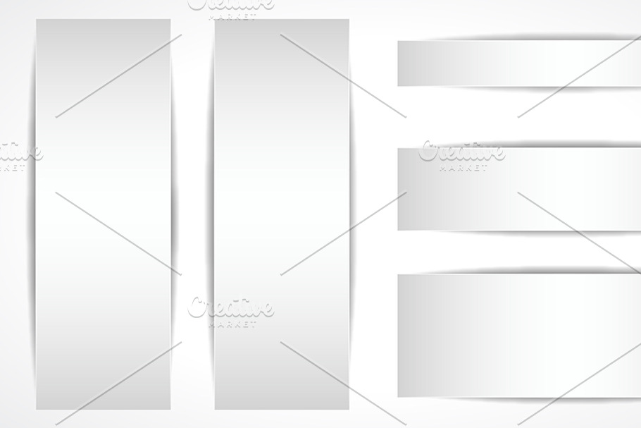 Blank Web Banners Vectors in Objects - product preview 8