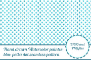 Watercolor vector seamless pattern
