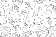 Set of different berries pattern