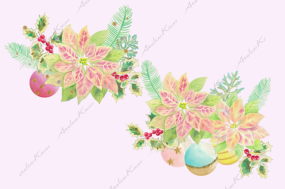Pastel X'mas Clipart in Illustrations - product preview 2