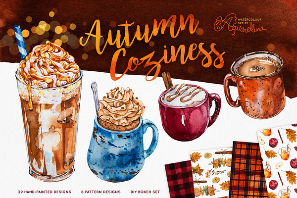 Autumn Coziness - Watercolour Set