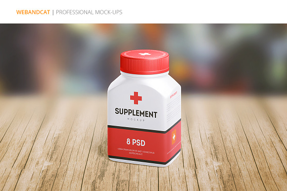 Supplement Jar and Box Mock-up in Product Mockups - product preview 2