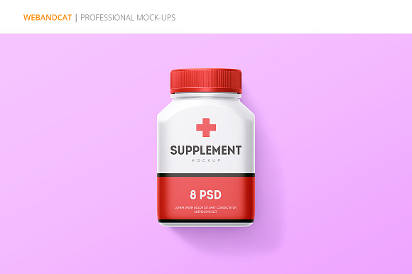 Supplement Jar and Box Mock-up in Product Mockups - product preview 4