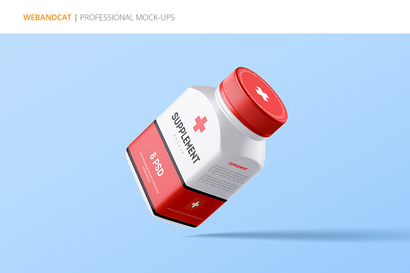 Supplement Jar and Box Mock-up in Product Mockups - product preview 6