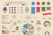 Pen Drawing Elements of Infographics