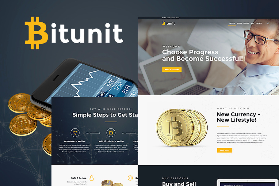 Bitcoin WordPress Theme in WordPress Business Themes - product preview 8
