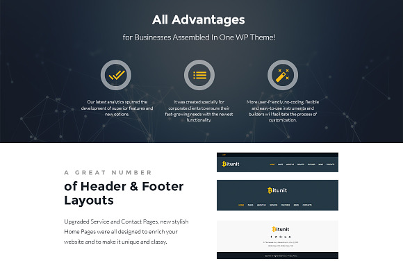 Bitcoin WordPress Theme in WordPress Business Themes - product preview 2