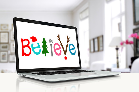 Believe Christmas SVG in Illustrations - product preview 1