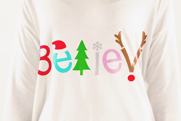 Believe Christmas SVG in Illustrations - product preview 2