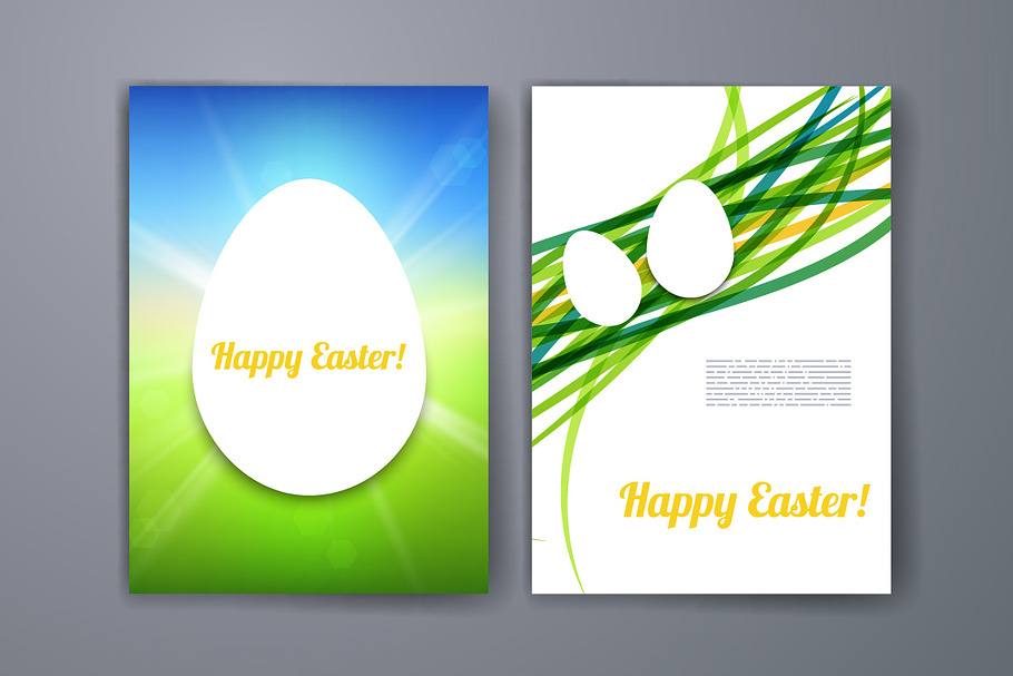 Template with Easter eggs.