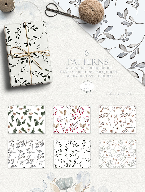 Fall in Winter - Watercolor Graphics in Objects - product preview 7