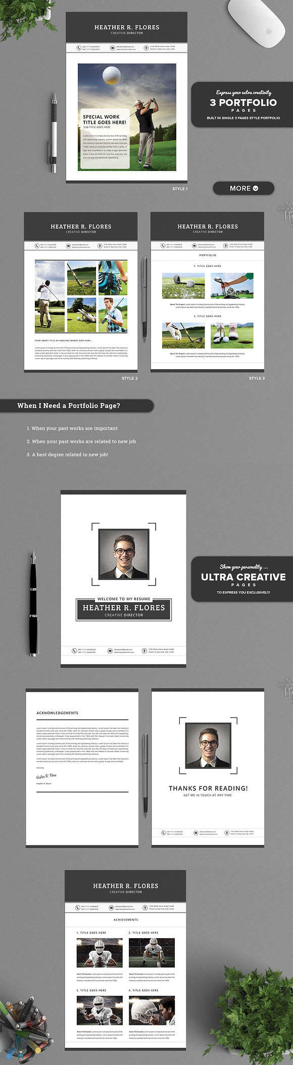 All in One Timeless Resume CV Pack in Letter Templates - product preview 2