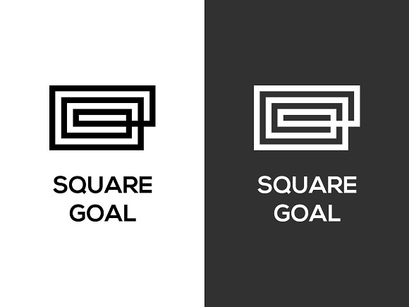 Square Goal Logo Template in Logo Templates - product preview 2