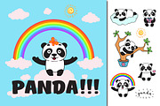 Panda set + patterns and cards