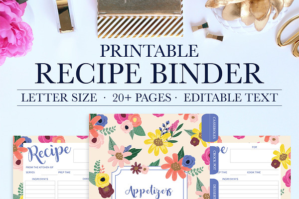 Recipe Binder Printable Kit