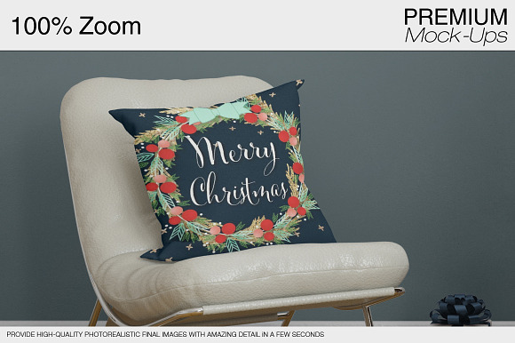 Christmas Pillow & Frames Pack in Product Mockups - product preview 6