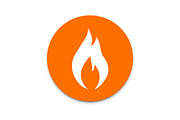 Fire flames flat icon.