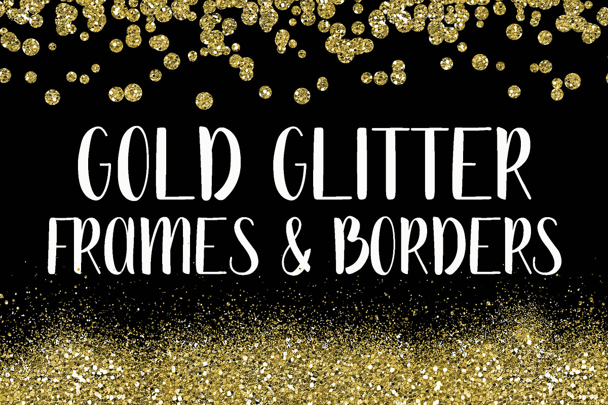 Gold Glitter Frames and Borders in Illustrations - product preview 8