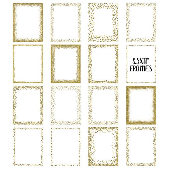 Gold Glitter Frames and Borders in Illustrations - product preview 2