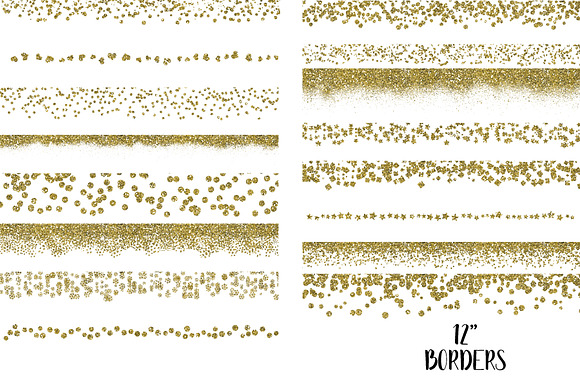 Gold Glitter Frames and Borders in Illustrations - product preview 4
