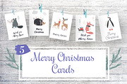5 Merry Christmas Cards