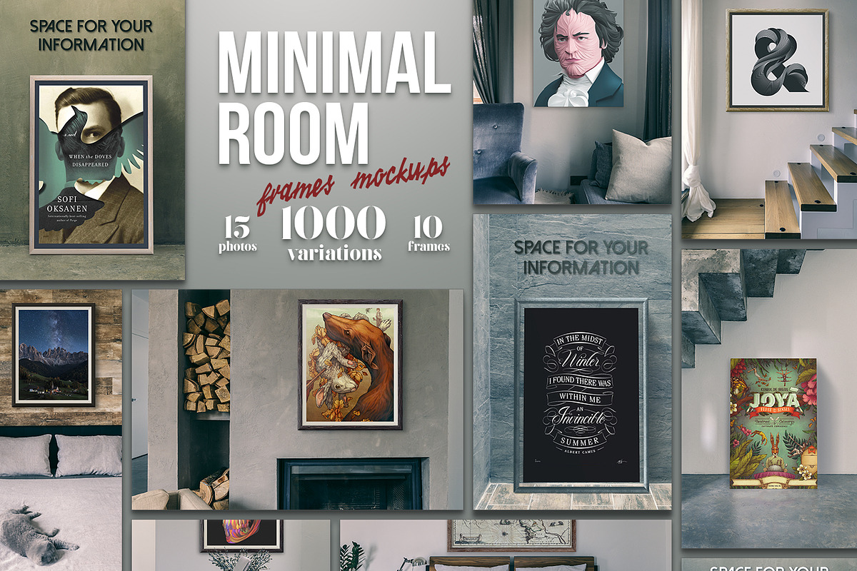 Minimal Room - Frames Mockups in Scene Creator Mockups - product preview 8