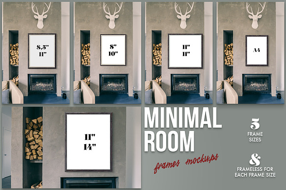 Minimal Room - Frames Mockups in Scene Creator Mockups - product preview 2