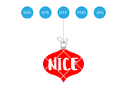Nice Ornament for Christmas Baby SVG