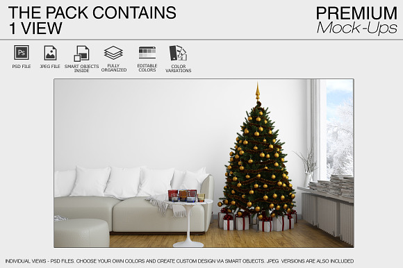 Christmas Pillows & Frames Pack in Product Mockups - product preview 1