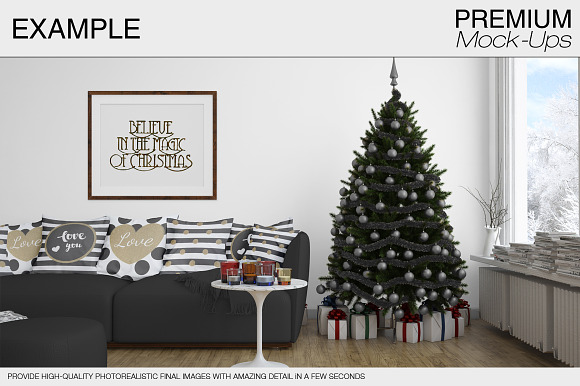 Christmas Pillows & Frames Pack in Product Mockups - product preview 6