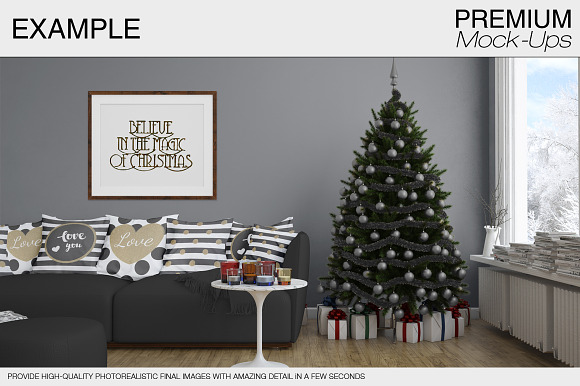 Christmas Pillows & Frames Pack in Product Mockups - product preview 7