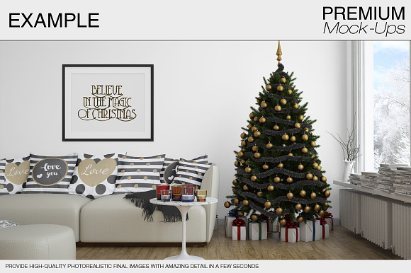Christmas Pillows & Frames Pack in Product Mockups - product preview 8