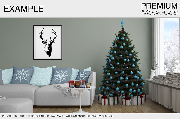 Christmas Pillows & Frames Pack in Product Mockups - product preview 10