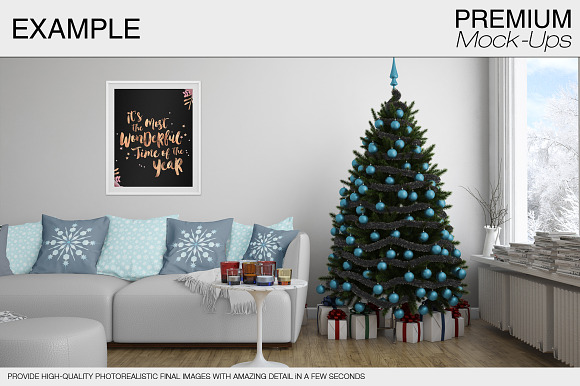 Christmas Pillows & Frames Pack in Product Mockups - product preview 13