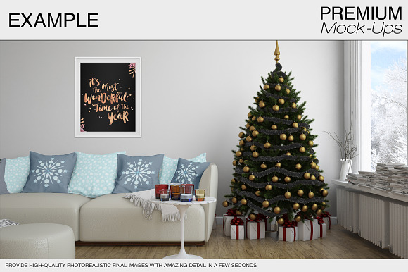 Christmas Pillows & Frames Pack in Product Mockups - product preview 14