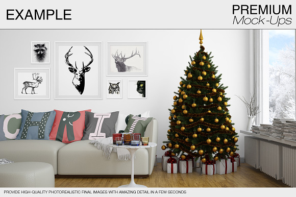 Christmas Pillows & Frames Pack in Product Mockups - product preview 15