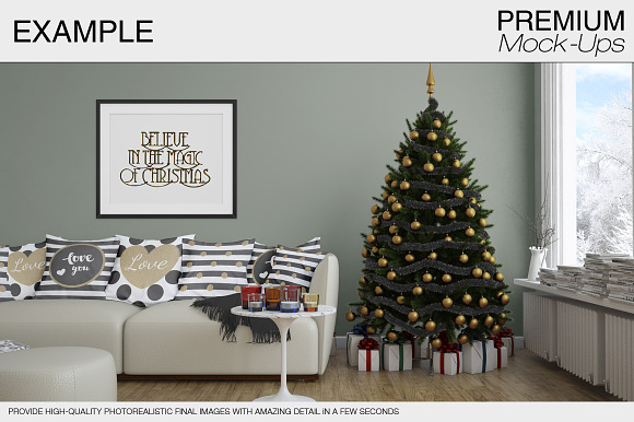 Christmas Pillows & Frames Pack in Product Mockups - product preview 17