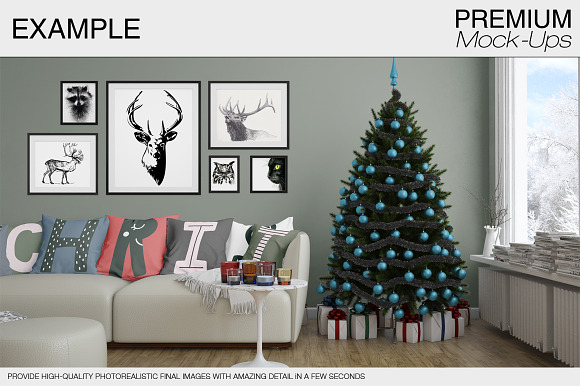 Christmas Pillows & Frames Pack in Product Mockups - product preview 18