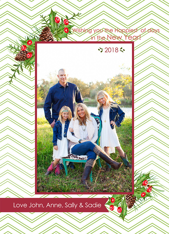 Christmas Photo Card Selection 17-11 in Card Templates - product preview 1