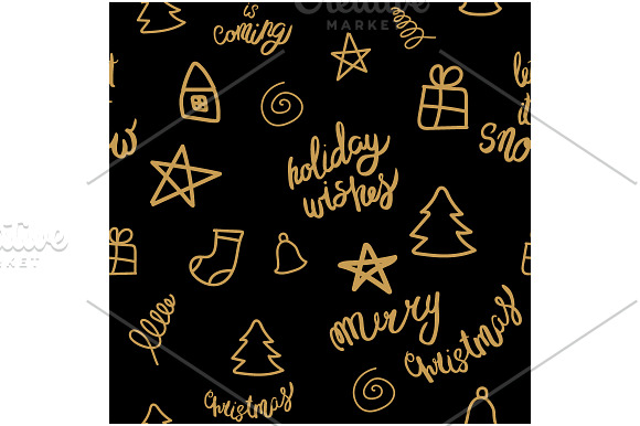 Christmas lettering and patterns set in Illustrations - product preview 4