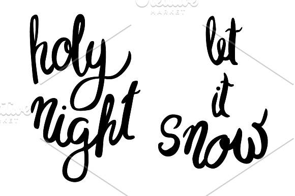 Christmas lettering and patterns set in Illustrations - product preview 5