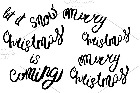 Christmas lettering and patterns set in Illustrations - product preview 7