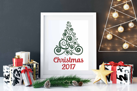 Christmas Tree SVG Set in Illustrations - product preview 1