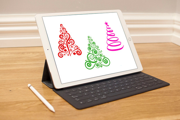 Christmas Tree SVG Set in Illustrations - product preview 2