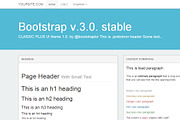 Bootstrap 3.0. WhiteFlatty theme