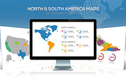 North & South America Maps for PPT
