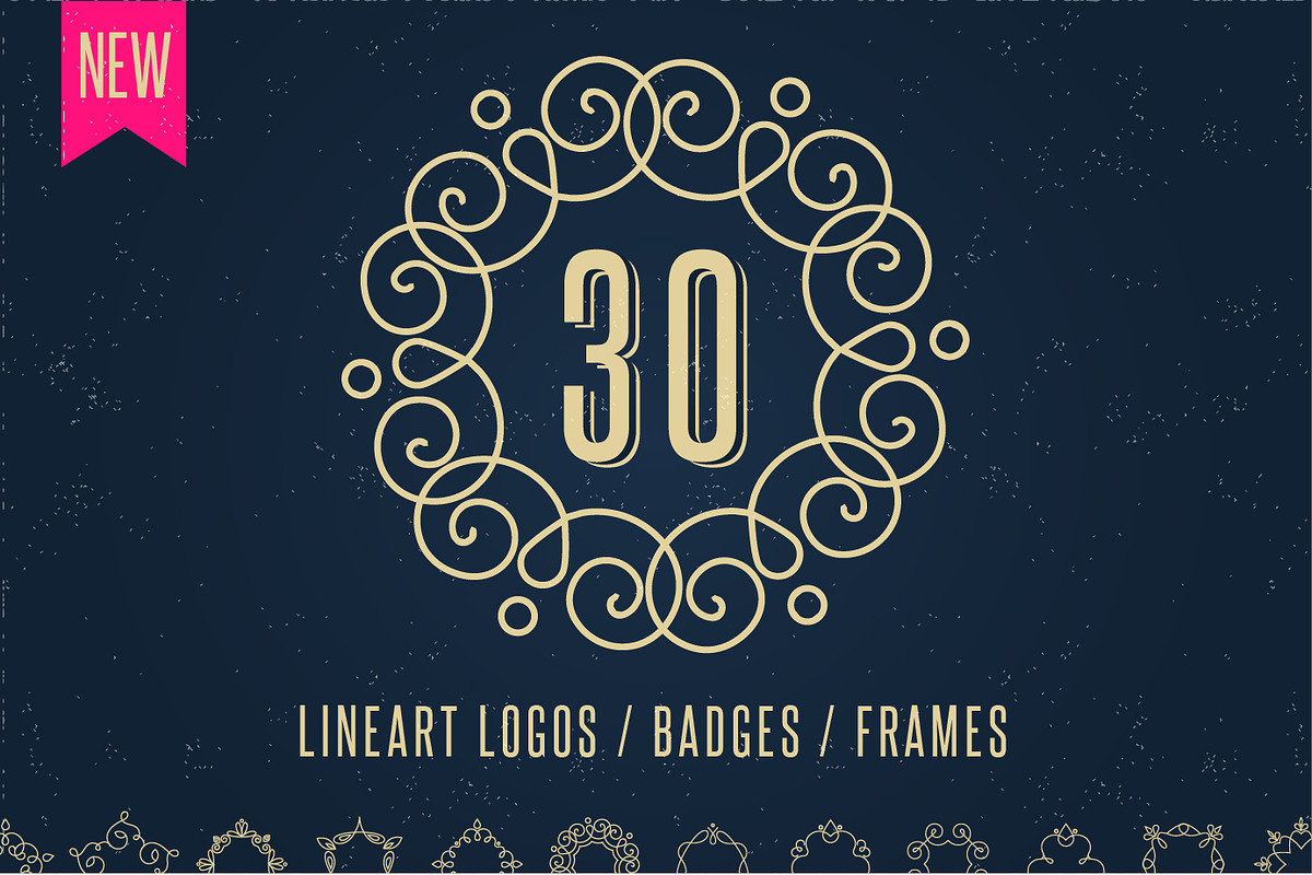30 Lineart Logos / Badges / Frames in Logo Templates - product preview 8